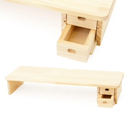 [서랍 모니터 받침대] 컴퓨터 선반 데스크 목공 체험 재료 목공 diy 수업 목공 키트