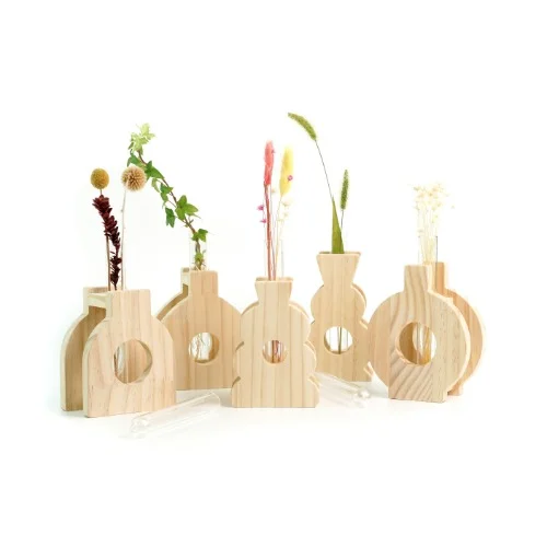 목공 체험 diy 미니 우드 화병키트 우드화병 시험관화병 시험관 우드홀더 재료 반제품 만들기 쓸모좋은목공키트