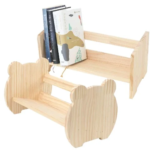 [미니 책꽂이] 곰돌이 사각 미니미 책꽂이 만들기 목공 체험 재료 목공 diy 수업 목공 키트